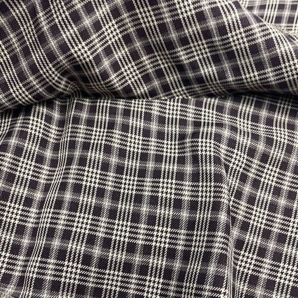 Shein Women's Plaid Pattern Ruffle Hem Tweed Skirt Black Medium - Picture 4 of 10